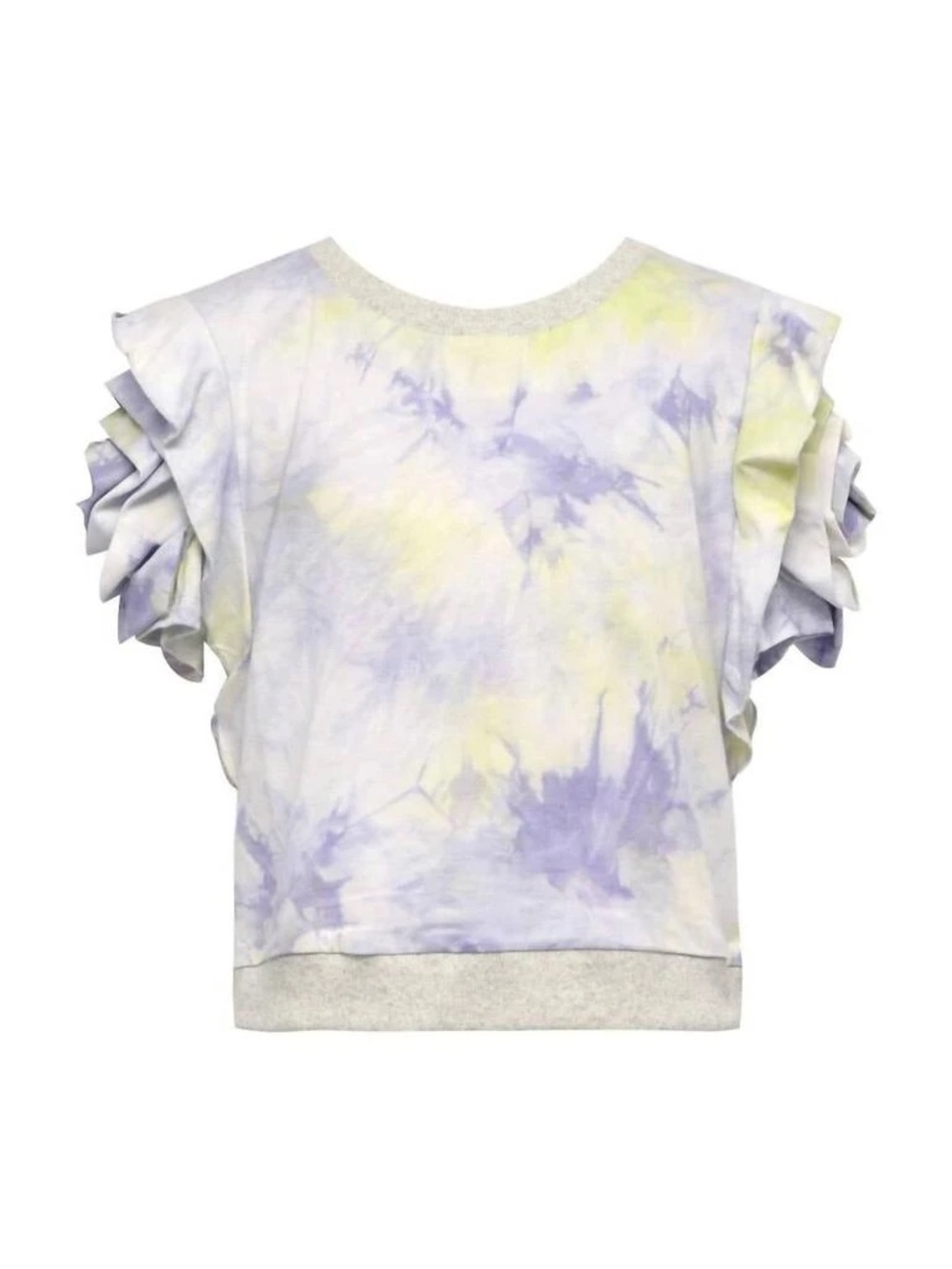 Hannah Banana NWT Tie Dye Print Ruffled Short Sleeve Top Size 12